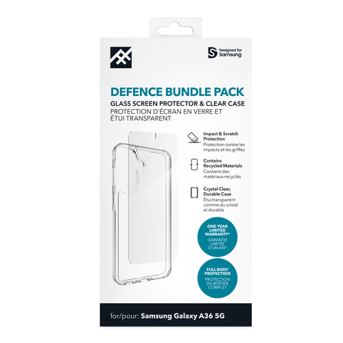 ifrogz Defence Case for Samsung Galaxy A36 5G Smartphone - Clear - Impact Resistant, Scratch Resistant, Drop Resistant, Sm