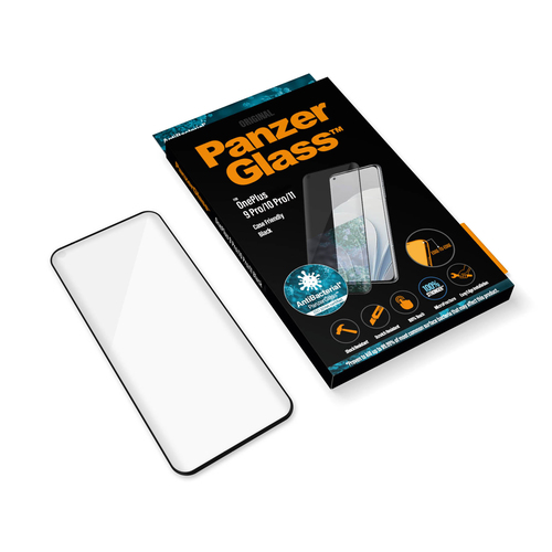 PanzerGlass Original Tempered Glass Screen Protector - Black, Transparent - 1 - For 17 cm (6.7") LCD Smartphone - Fingerpr
