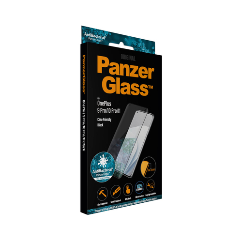 PanzerGlass Original Tempered Glass Screen Protector - Black, Transparent - 1 - For 17 cm (6.7") LCD Smartphone - Fingerpr