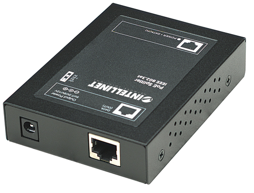 Intellinet 560443 PoE Splitter - 12 V DC, 4 A Output - 1 x 10/100Base-TX Input Port(s) - 1 x 10/100Base-TX Output Port(s) 