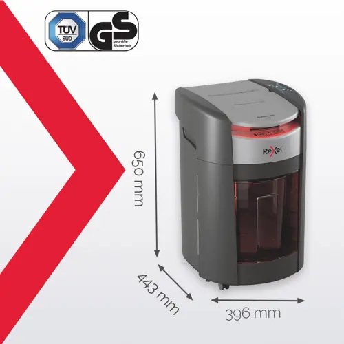 Rexel ShredMax AutoFeed+ 200X Cross Cut Paper Shredder. Shredding type: Cross shredding, Working width: 22.5 cm, Shredding