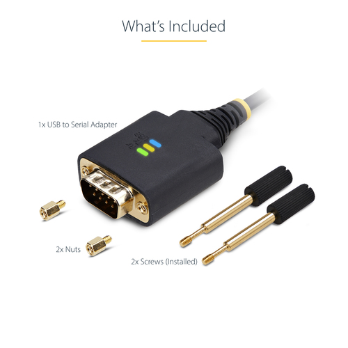 StarTech.com 1P10FFC-USB-SERIAL. Produktfarbe: Schwarz, Kabellänge: 3 m, Anschluss 1: USB Typ-A. Verpackungsbreite: 220 mm
