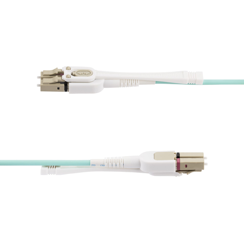 StarTech.com 8m (26.2ft) LC (UPC) OM4 Multimode Fiber Optic Cable w/Push Pull Tabs, 50/125µm, 100G, Low Insertion Loss, LS