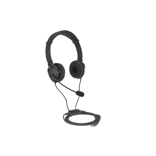 Kensington Classic Kabel Kopfbügel, Auf den Ohren Stereo Headset - Schwarz - Binaural - Ohrumschließend - 200 cm Kabel - G