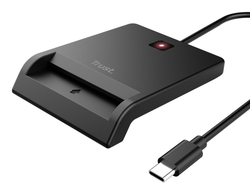 Lettore di Smart Card Trust Primo Contatto - Desktop - Nero - Desktop - CavoUSB 2.0 tipo A