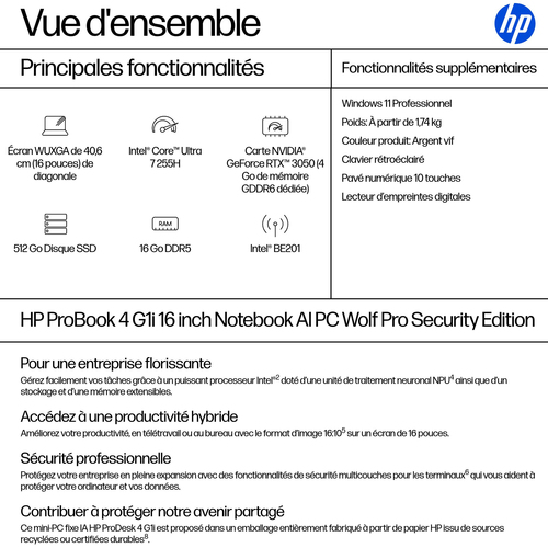 HP ProBook 4 E P4G1i16 U5 225U 16 24GB/512 PC. Product type: Laptop, Form factor: Clamshell. Processor family: Intel Core 