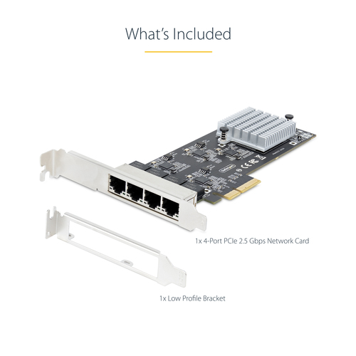 StarTech.com 2.5Gigabit Ethernet Adapter for Server - 2.5GBase-T - Plug-in Card - PCI Express 2.0 x4 - Low Profile Bracket