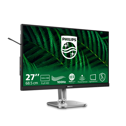 Philips 27B2G5200 27" Class Full HD LED Monitor - 16:9 - Charcoal - 68.6 cm (27") Viewable - In-plane Switching (IPS) Tech