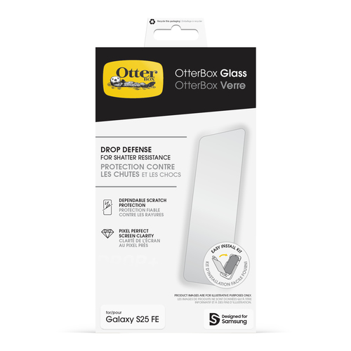 OtterBox Glass 9H Vidro Protetor de ecrã para Samsung - Claro - 1 - Para AMOLED Smartphone - Resistente a quedas, Resisten