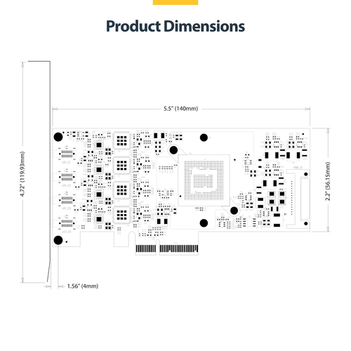 StarTech.com USB Adapter - PCI Express x4 - 1.25 GB/s, 640 MB/s, 60 MB/s, 1.50 MB/s, 140.80 kB/s - Desktop, Server - Inter