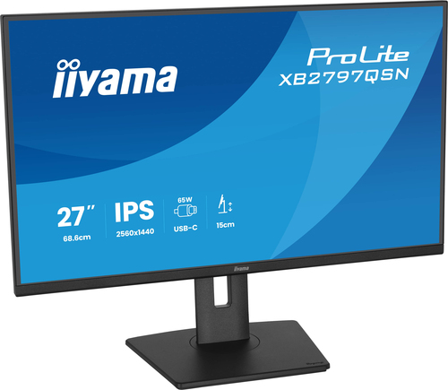iiyama ProLite XB2797QSN-B1 27 Zoll Klasse WQHD LED-Monitor - 16:9 Format - Mattschwarz - 68,6 cm (27 Zoll) Viewable - IPS