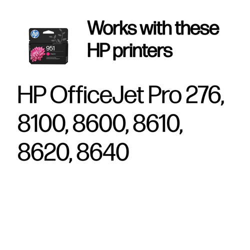 HP 951 Original Standard Yield Inkjet Ink Cartridge - Magenta - 1 Pack - 535 pages