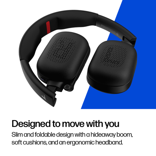 Poly Focus 625 Fold Wired/Wireless Over-the-head Stereo Headset - Microsoft Teams Certification - Binaural - Supra-aural -