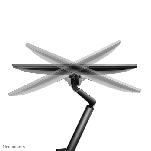 Neomounts DS70-810BL2 Mounting Arm for Monitor, Flat Panel Display - Black - Height Adjustable - 2 Display(s) Supported - 