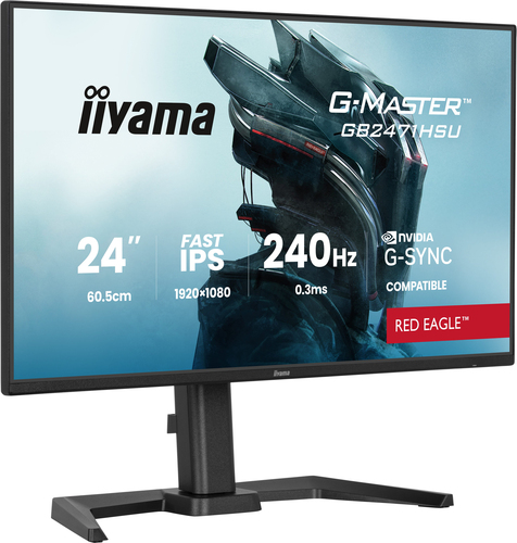 Moniteur de jeu LCD iiyama G-MASTER Red Eagle GB2471HSU-B1 24" Classe Full HD - 16:9 - Noir mat - 60,5 cm (23,8") Viewable