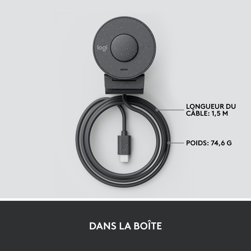 Webcam Logitech BRIO - Graphite - Vidéo 1920 x 1080