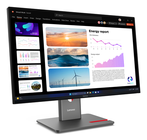 Lenovo ThinkVision P24Q-40 24" Class WQHD LED Monitor - 16:9 - Raven Black - 60.5 cm (23.8") Viewable - In-plane Switching