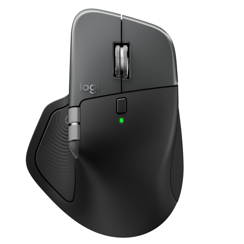 Logitech MX Master 4 for Mac Mouse - Bluetooth - USB Type C, USB Type A - Darkfield - 8 Button(s) - Space Black - Wireless