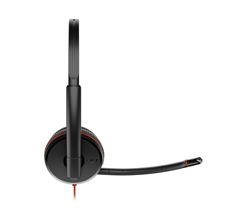 Casque Poly Blackwire 3225 - Filaire - Design Supra-auriculaire, Sur tête - Stéréo - Couleur Noir - Binaural - Supra-aural