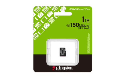 Kingston Canvas Select Plus 1 TB microSDXC - 1 - 150 MB/s Leitura