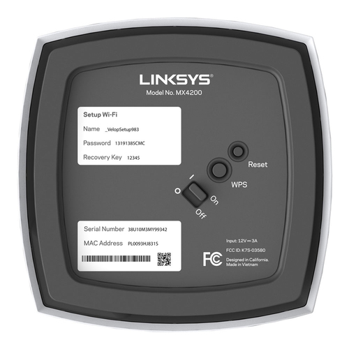 Linksys Velop MX4200 Wi-Fi 6 IEEE 802.11ax Ethernet Wireless Router - 2.40 GHz ISM Band - 5 GHz UNII Band - 525 MB/s Wirel