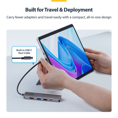 StarTech.com 164B-USBC-MULTIPORT. Übertragungstechnik: Kabelgebunden, Hostschnittstelle: USB 3.2 Gen 2 (3.1 Gen 2) Type-C,