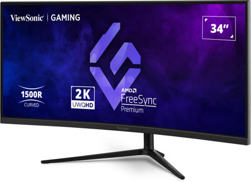 ViewSonic VX3418C-2K 34 Zoll Klasse UWQHD Gekrümmter Bildschirm Gaming-LED-Monitor - 21:9 Format - Schwarz - 86,4 cm (34 Z