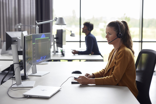 Poly EncorePro 525 Kabel Kopfbügel, Auf den Ohren Stereo Headset - Schwarz - Microsoft-Teams-Zertifizierung - Binaural - O