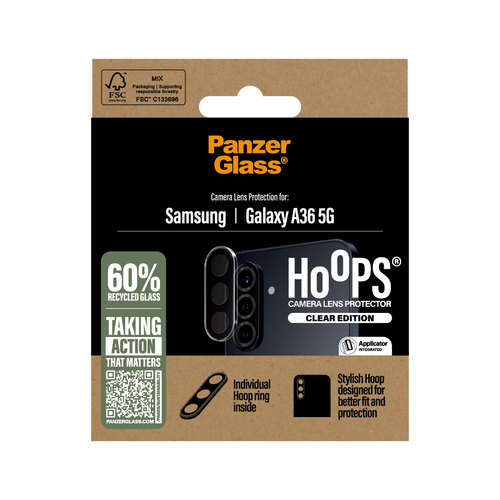 PanzerGlass Hoops Camera Lens Protector - Transparent - Plastic
