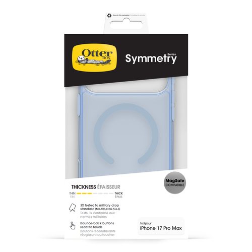 OtterBox Symmetry Clear MagSafe. Tipo de mala: Capa, Compatibilidade da marca: Apple, Compatibilidade: iPhone 17 Pro Max, 