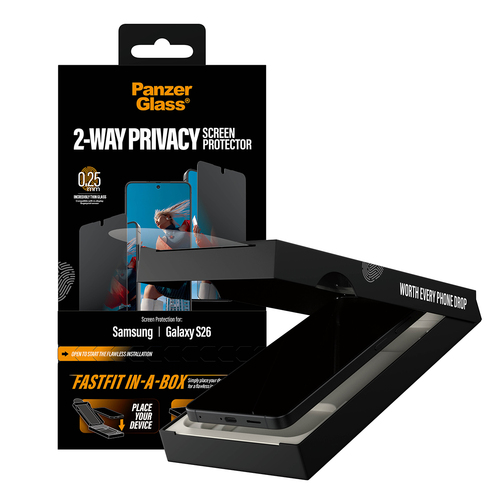 PanzerGlass Privacy Screen Protector for Samsung Galaxy S26 Pro - For Widescreen AMOLED Smartphone