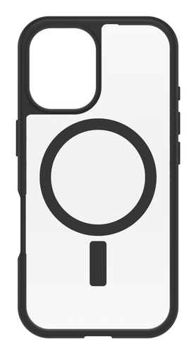 OtterBox React Case for Apple iPhone 16 Smartphone - Black Crystal (Clear/Black) - 1 - Drop Resistant, Scrape Resistant - 