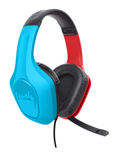 Trust Gaming Zirox 416S Kabel Kopfbügel, Über das Ohr Stereo Gaming Headset - Mehrfärbig, Blau, Rot, Schwarz, Türkis - Bin