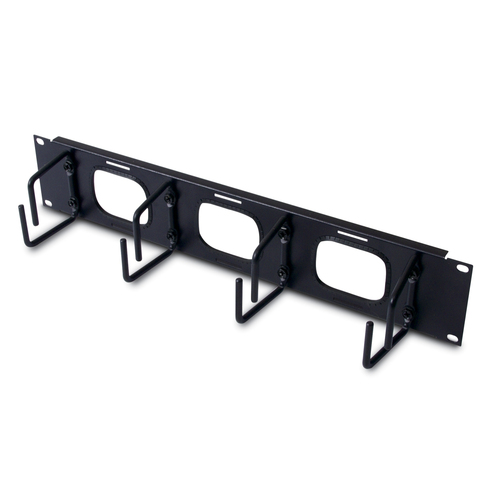 APC AR8428 Cable Organizer - Black - 1 Each Pack - Cable Manager - 2U Rack Height
