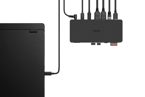 Asus DC500 12 Port(s) Thunderbolt 4 Docking Station for Memory Card Reader, Monitor, Notebook - Charging Capability - Memo