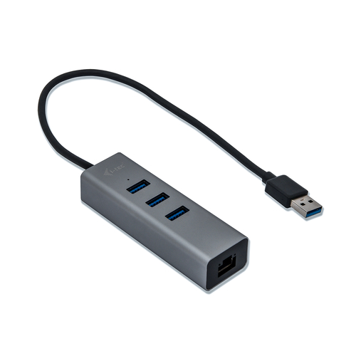I-TEC USB 3.0 METAL HUB + GLAN METAL 3-PORT HUB WITH GLAN ADAP.