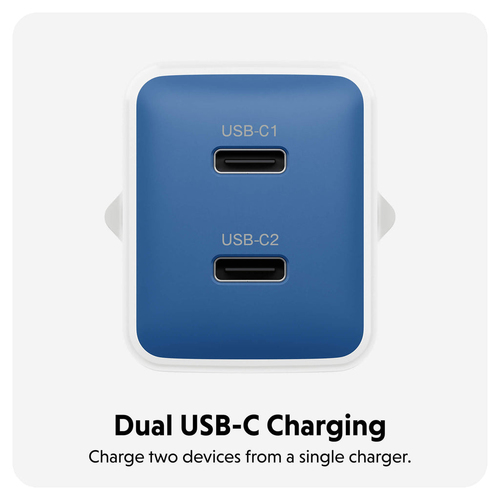 Hyper HyperJuice 45 W AC Adapter - Universal Adapter - For iPhone, iPad Air - Blue