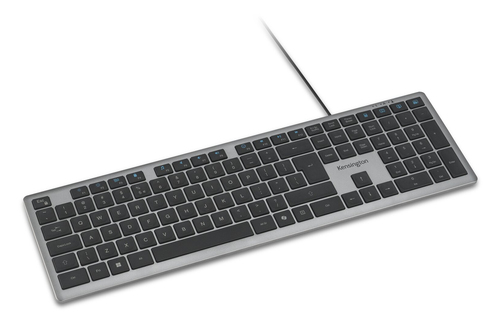 Clavier Kensington KB515 - Pleine taille - Câble Connectivité - USB Type A, USB Type C Interface - Anglais international -