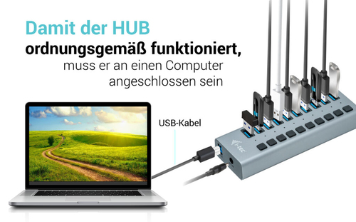 i-tec USB 3.0 Charging HUB 10 port + Power Adapter 48 W. Aufladetyp: Drinnen, Energiequelle: AC, Aufladekompatibilität: Un