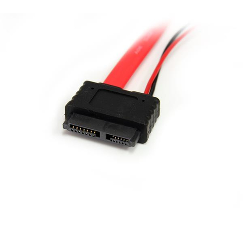 StarTech.com 30,5cm Slimline SATA to SATA with LP4 Power Cable Adapter - Cable for Hard Drive, Optical Drive, Motherboard,