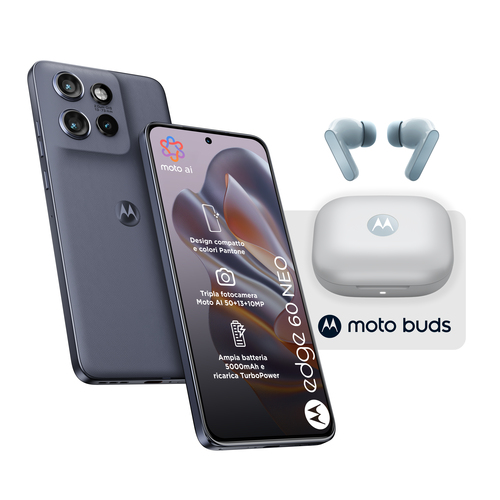 Motorola edge 60 Neo 8/256 Grisaille + Moto Buds, 16,1 cm (6.36"), 8 GB, 256 GB, 50 MP, Android 15, Grigio