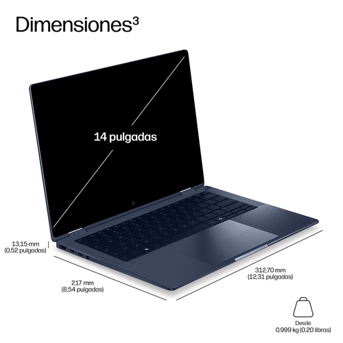 HP EliteBook X G2i 35.6 cm (14") Touchscreen Copilot+ PC Notebook - 5G - WUXGA - Intel Core Ultra X7 358H - 32 GB - 1 TB S