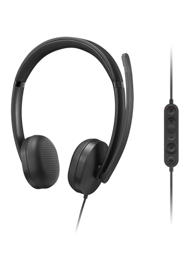 Cuffie Lenovo Cavo Over-the-head Stereo - Nero - Microsoft Teams Certification - Binaural - Supra-aural - 32 Ohm - 20 Hz a