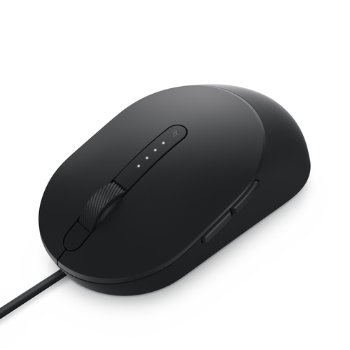 DELL Pro Wired Mouse - MS3220 - Black. Form factor: Ambidextrous. Movement detection technology: Laser, Device interface: 