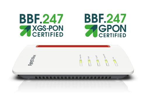FRITZ!Box 5530 Fibre AON. Wi-Fi band: Dual-band (2.4 GHz / 5 GHz), Top Wi-Fi standard: Wi-Fi 6 (802.11ax), WLAN data trans