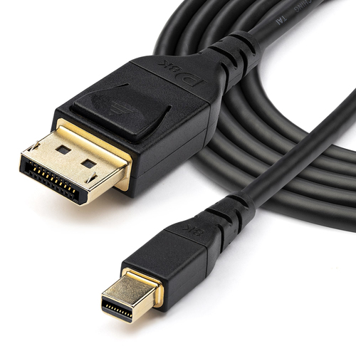 StarTech.com DP14MDPMM2MB. Kabellänge: 2 m, Anschluss 1: DisplayPort, Anschluss 2: Mini DisplayPort. Konformitätsbescheini