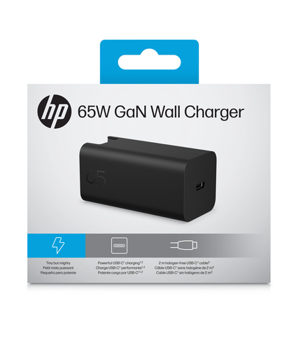HP 65 W AC Adapter - For Notebook - Europe