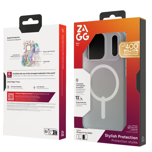 ZAGG Milan Snap Case For Apple iPhone 17 Pro Iridescent. Case type: Cover, Brand compatibility: Apple, Compatibility: iPho