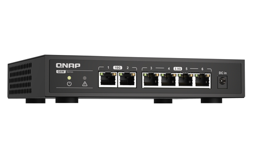QNAP QSW-2104-2T Router - 6 Ports - 10 Gigabit Ethernet - Desktop - 2 Year