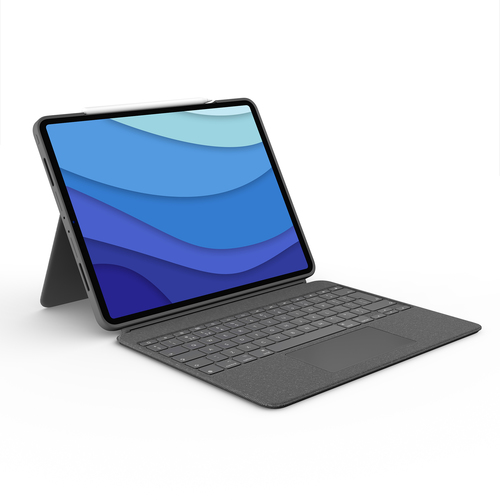 Housse/Clavier Logitech Combo Touch pour 32,8 cm (12,9") Apple, Logitech iPad Pro (5e génération) Tablette - Girs Oxford -